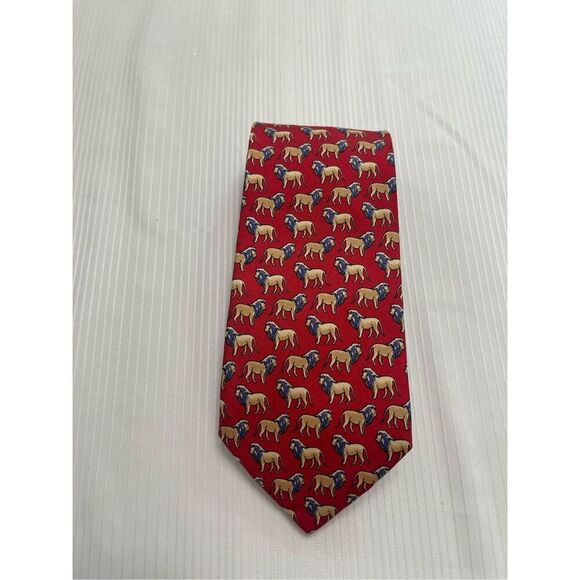 Brooks Brothers Makers Red Lion Horsebit Silk Tie Necktie - Picture 1 of 5